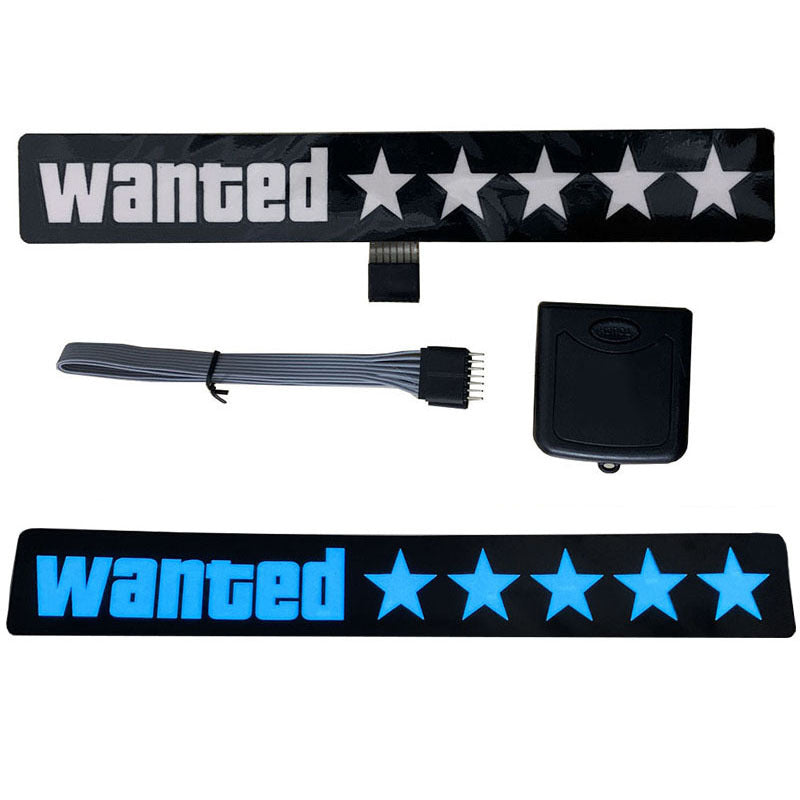 🎮 Wanted Level LED Car Sign – Inspired by GTA for Game Enthusiasts