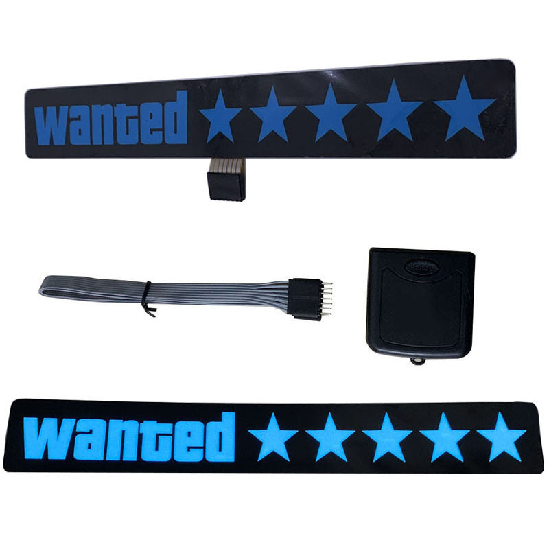 🎮 Wanted Level LED Car Sign – Inspired by GTA for Game Enthusiasts