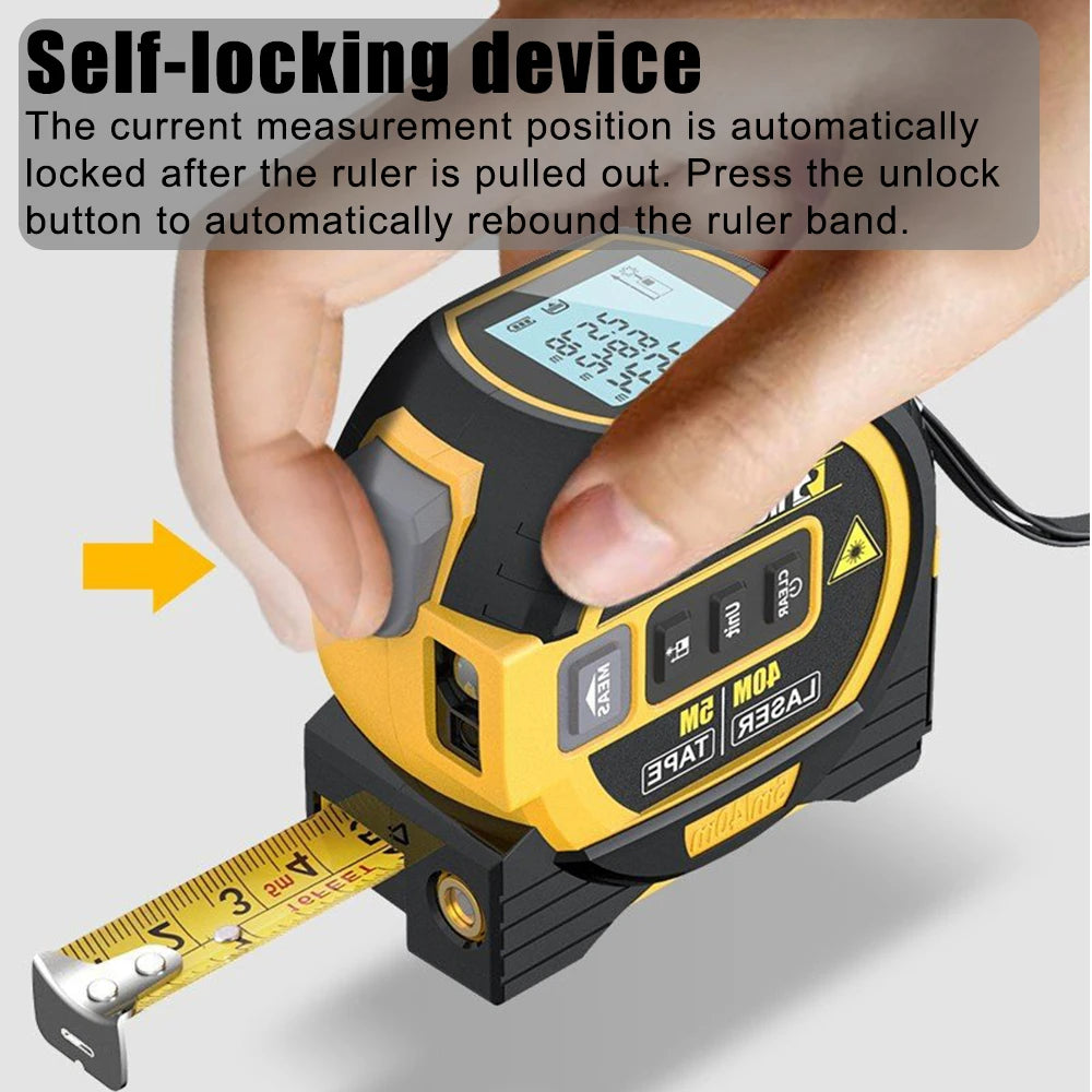 📏 3-in-1 Laser Measure Tape – Precision Measuring Tool for Professionals & DIY Enthusiasts