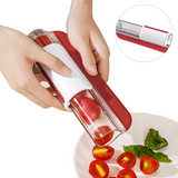 🍅 Cherry Tomato Fruit Slicer – Effortless Cutting for Small Fruits & More