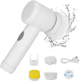 🧹 Handheld Electric Bathroom Scrubber – Deep Cleaning Tool with 3 Brush Heads