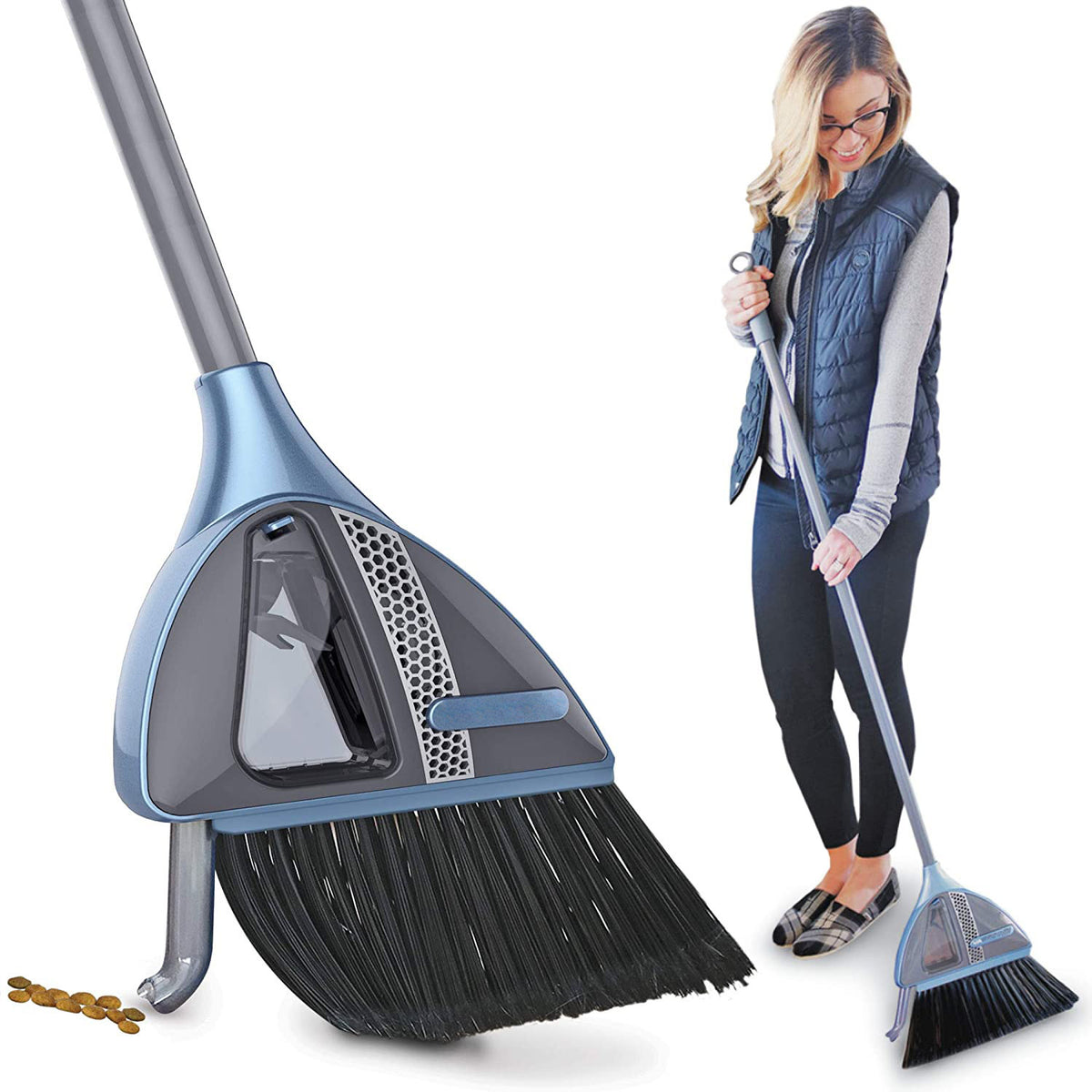 🧹 2-in-1 Cordless Sweeper – Ultra-Quiet Vacuum with Built-In Broom