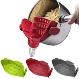 🍳 Universal Silicone Strainer Clip – Hassle-Free Kitchen Draining Solution