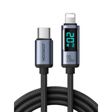 🔌 Braided USB Data Cable with Display — Fast Charging & Real-Time Power Monitoring