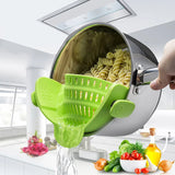 🍳 Universal Silicone Strainer Clip – Hassle-Free Kitchen Draining Solution