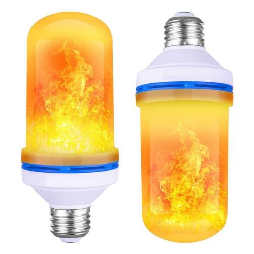 🔥 2x LED Flame Effect Light Bulbs – Realistic Fire Ambiance