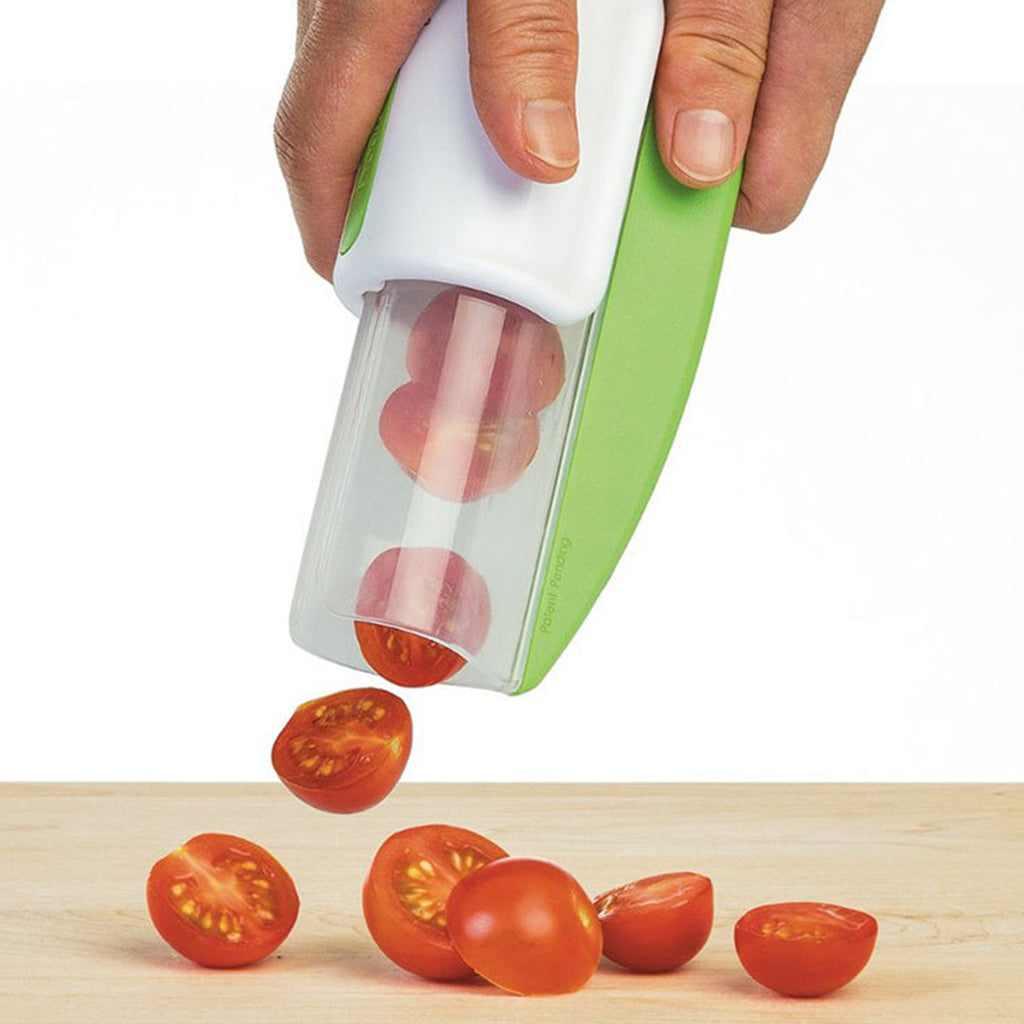 🍅 Cherry Tomato Fruit Slicer – Effortless Cutting for Small Fruits & More