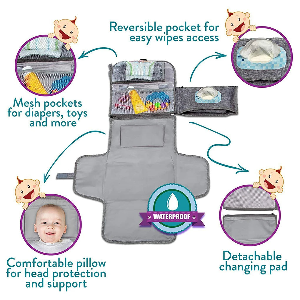 👶 Portable Baby Changing Pad — Hygienic, Stylish & Perfect for On-the-Go Parents