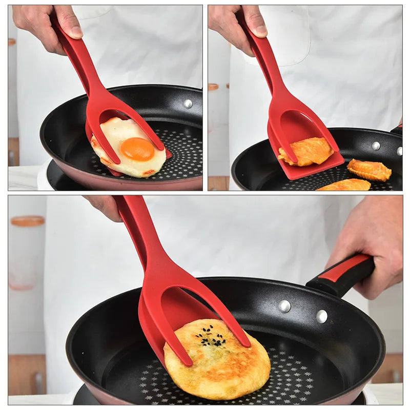 🍳  2-In-1 Spatula Tongs — Precision & Convenience for Perfect Cooking