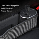 🚗 Car Seat Gap Organizer – Wireless Charging & Clutter-Free Convenience