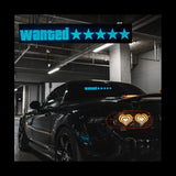 🎮 Wanted Level LED Car Sign – Inspired by GTA for Game Enthusiasts