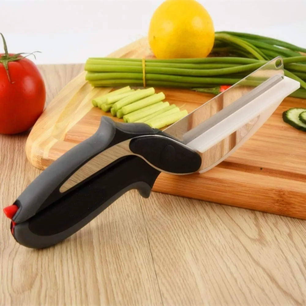 ✂️ Chop Kitchen Scissors with Cutting Board – All-in-One Food Prep Made Easy