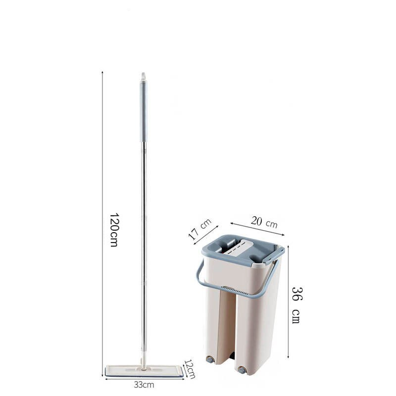 🧼 Flat Squeeze Mop – Effortless Cleaning with Compact Mop and Bucket System