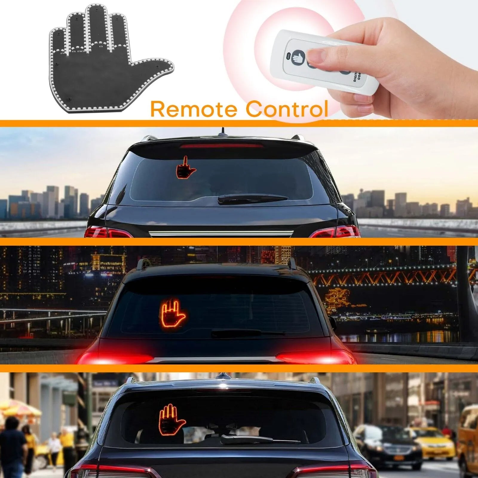 🚗 Hand Gesture Car Light – Expressive LED Gadget for Fun & Safe Driving