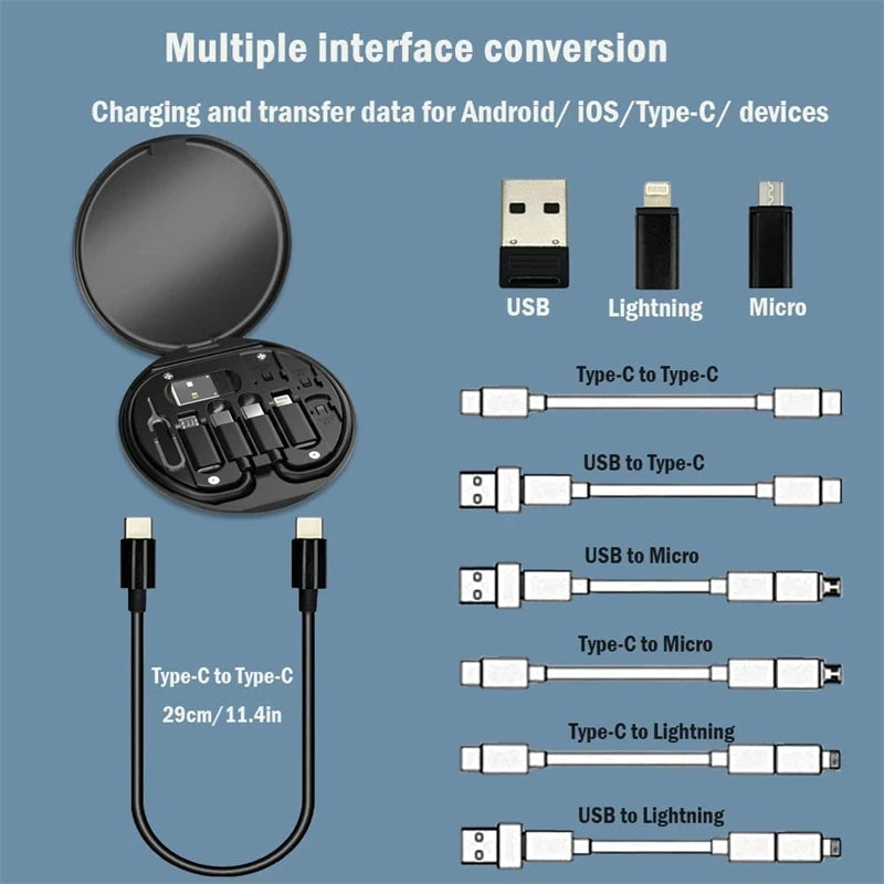 🔋 Multi Charging Adapter Kit — Compact & Versatile Charging for All Devices