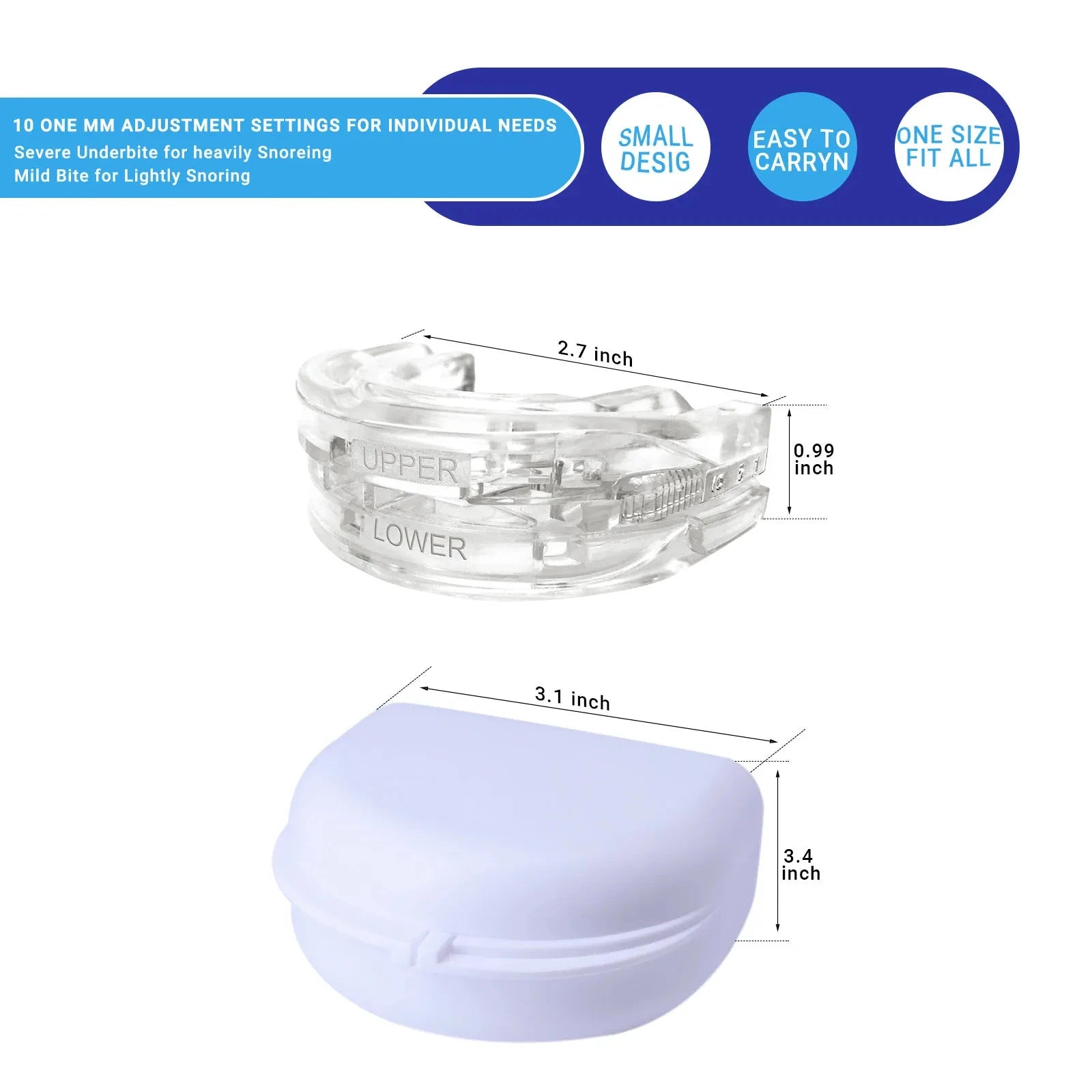 😴 Anti-Snoring Mouth Guard – Comfortable & Effective Sleep Aid