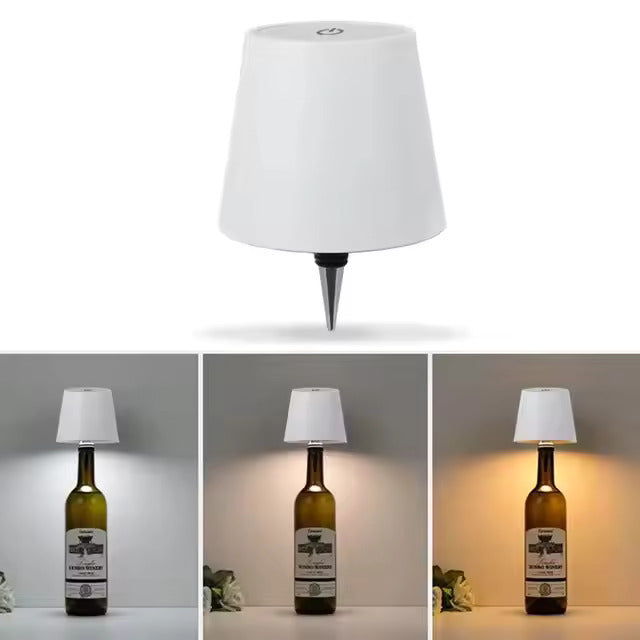 💡 LED Bottle Table Lamp — Stylish, Portable & Dimmable for Indoor and Outdoor Spaces