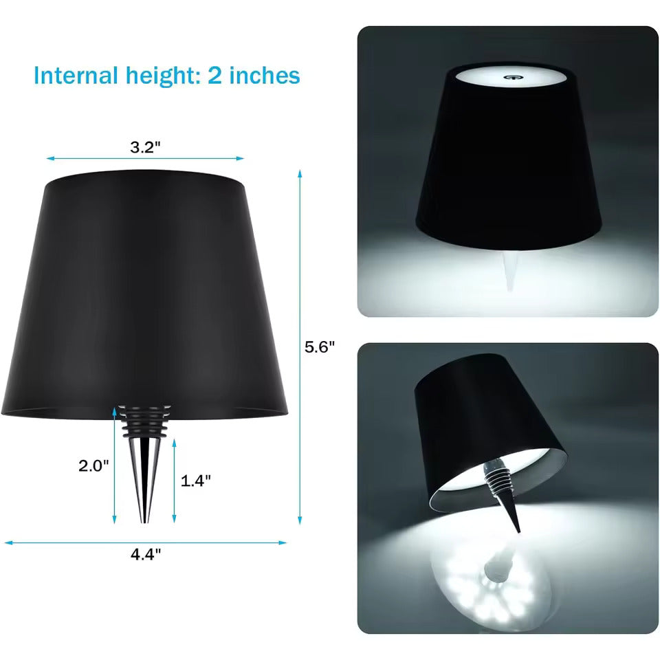 💡 LED Bottle Table Lamp — Stylish, Portable & Dimmable for Indoor and Outdoor Spaces